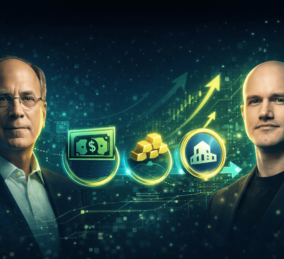 BlackRock CEO Larry Fink and Coinbase CEO Brian Armstrong